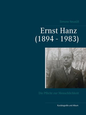cover image of Ernst Hanz (1894--1983)